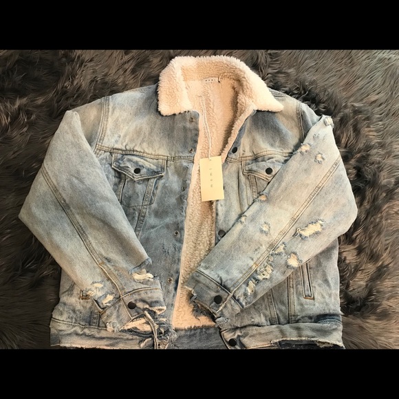 mnml sherpa denim jacket